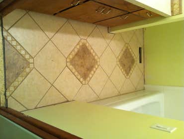 Flooring ceramic tile and hardwood