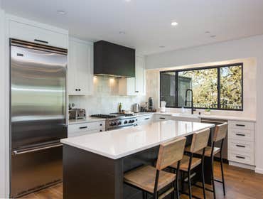 Woodland Hills Kitchen Remodel – Modern Kitchen with Large Quartz Island
