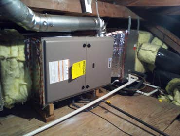 Johnny S Heater change-out, existing hvac.