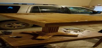 Restoring old table and cabinets. Client asked to have his table restored as well as some cabinet doors, sanding everything down to raw wood and re st