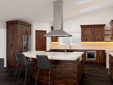Kitchen remodeling 3D design rendering - West Hills