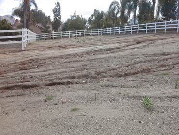 Deep rutts at horse arena