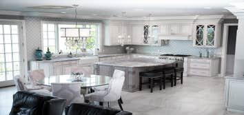 Transitional Kitchen Renovation Transitional white and grey kitchen renovation