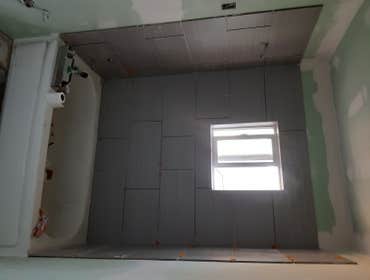 bath in progress