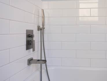 Berkeley Hill Bathroom Remodel Complete bathroom remodel. Shower has full length granite slabs.
