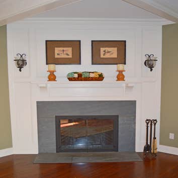 Fireplace painted