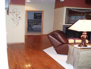 Hardwood floor installation This is a custom install of a prefinished hardwood floor.
