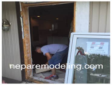 Window Replacement Removed two oversized windows, re-framed wall for new windows, install vapor barrier & flashing, insulation & drywall.