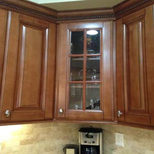 Glass grid cabinet doors