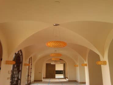 Rancho Santa Fe Custom Home This home featured several decorative ceilings with beams, vaults and curves.