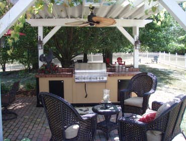 Outdoor Kitchen Project Constructed an outdoor kitchen and pergola.
