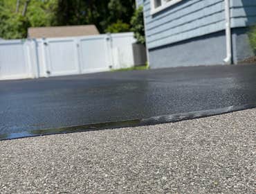 Exterior Driveway Sealcoating Project in Westfield, NJ.
