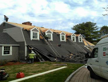 Stripping old roof
