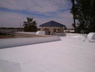 Roof coating project.