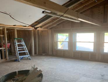 Photos by C.S Remodeling & Construction #1 Dust protection and entry to home protection temporary wall built to prevent anyone or anything from getting