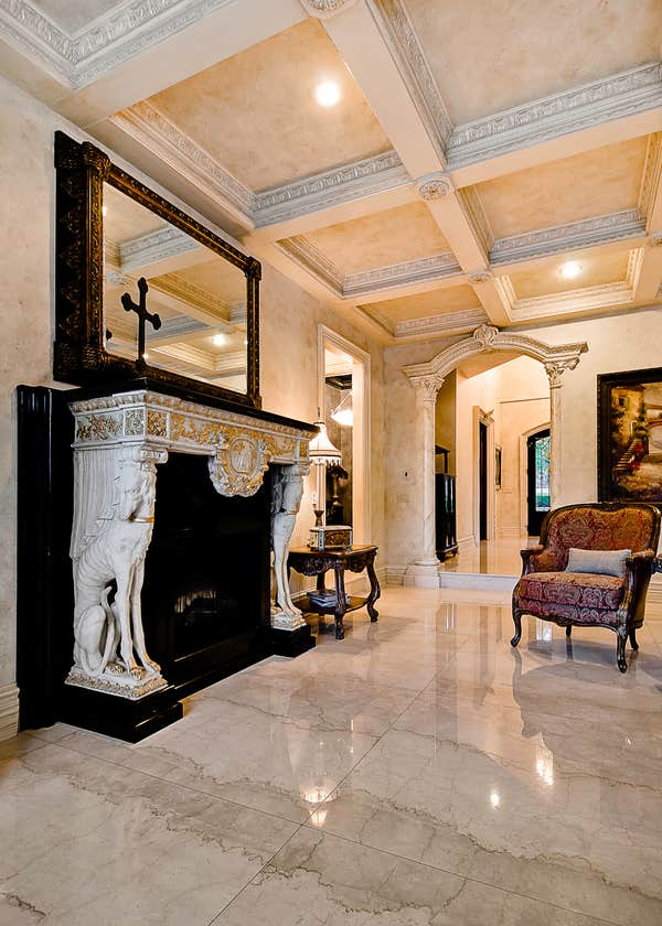 Family room fireplace