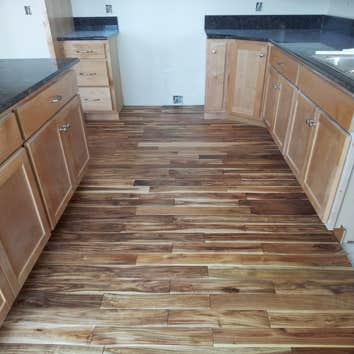 Hand Scraped Kitchen Floor