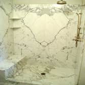 Bookmatched Shower