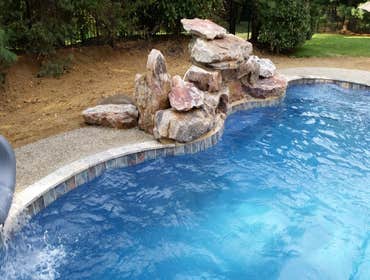 16 Robinhood Dr. Medford, N.J.08055 Installed Viking Figi Pool w/Travertine pool deck