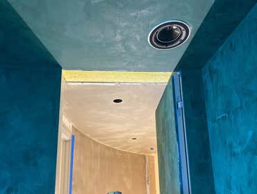 Finish, Venetian plaster and lights install.