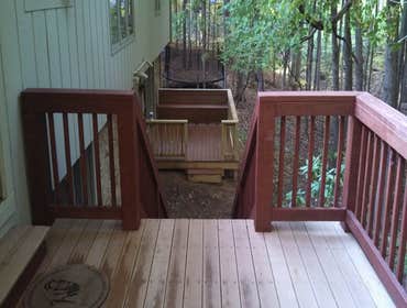 Large deck replacement, new small deck