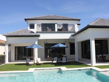 Photos by Mas Design Plan and Construction #1 New home, four bedrooms, study, cabana, 3 car garage