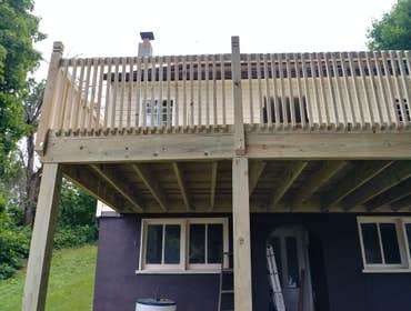 Photos by Canady Construction & Home Improvement #1 10x20 Deck with sliding glass door addition