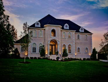 Brick exterior with stucco
