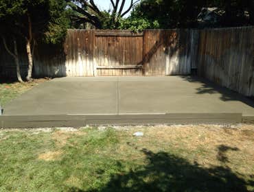 Storage shed slab