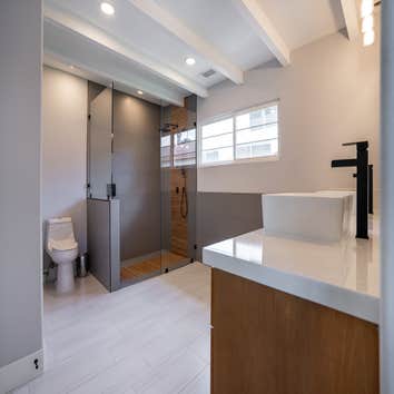 Escondido Master Bathroom Remodel When our client, Matt, contacted us about remodeling his master bathroom, we were excited to get started. This projec