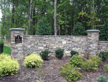 Stone Harbor stone entrance walls