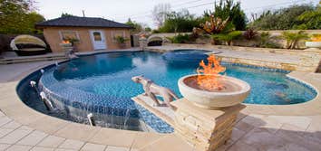 Full Backyard Remodel This beautiful backyard Oasis was created so our customer can not only feel like a king outside his palace, but as well entertain