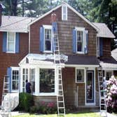 Project 1, building a basement with a powder room, Project 2, restoration of ceder shingles & shutters Framing over concrete, installing electric ligh