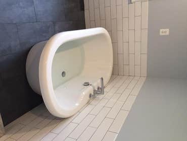 Lower Moreland Soaking tub Bathroom Remove closets and wall. Build large bathroom 9'x13'