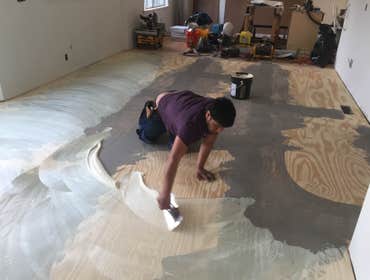 Photo(s) from A Plus Flooring Llc Install new plywood 5/8 duraceramic with grout