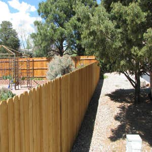Metal Post Cedar Fence Construction
