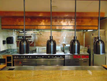 Copper hood/backsplash