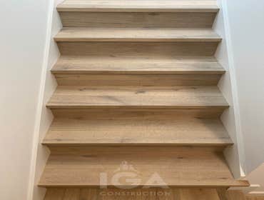 Photos by Iga Construction LLC #6 Engineered Hardwood Stairs | Oasis OAK | New Construction in Kirkland, WA.