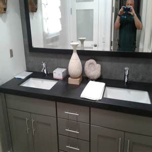 Photos by Efficiency plumbing LLC #1 New Jack and Jill vanity for bathroom remodel.