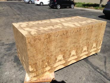 White oak burl with clear coat