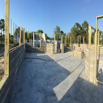 Custom House Build on Bokeelia FL Custom Garage, and house in progress photos