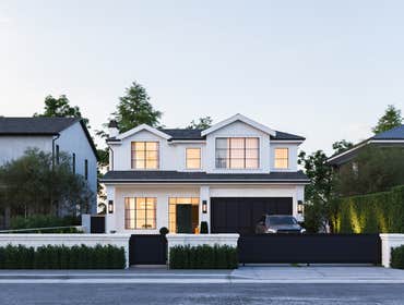 Brentwood Residence Brentwood Residence is a transitional white brick single-family home. The design process pays homage to the traditional California 