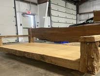 Photos by Metafuni Construction Interior Design LLC #1 Build of a swing daybed constructed from derecho wood. Installation to be completed soon.