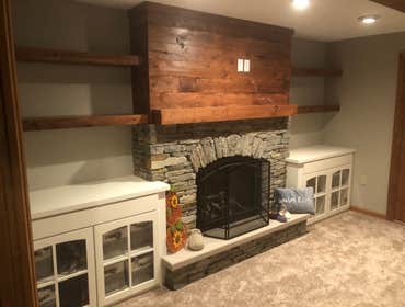 Fireplace & Media wall