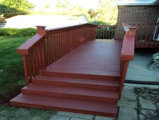 Exterior deck re-stain with solid stain