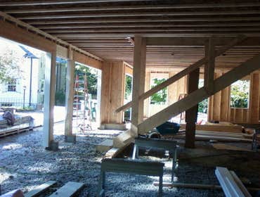 rough-in of garage
