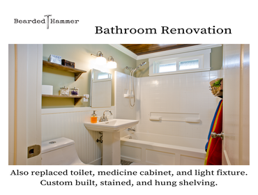 New rough plumbing and new fixture installation