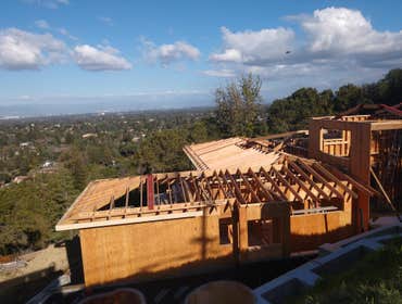 Bay Area framing job D A Construction was hired for the framing of this luxury property.