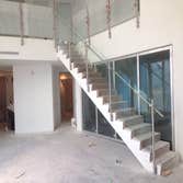 Glass stair railing