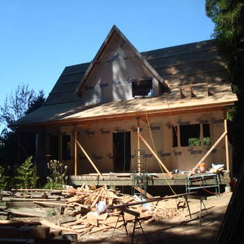 Duncan's Mills Custom Home Tore down old cottage on property located next to Russian River in Sonoma County, CA, did excavation work, and started groun